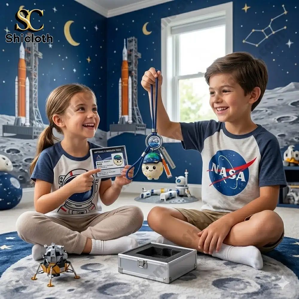NASA Moon Artemis 2 Mission Pass Limited Keychain - Adult & Kids T-Shirts, Sweatshirts & Hoodies apparel design preview 1