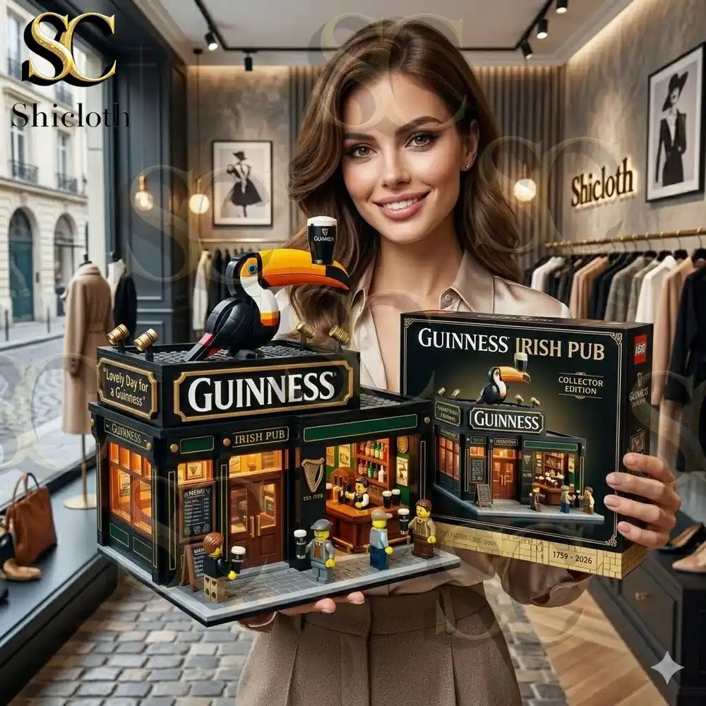 Guinness Irish Pub Collector Building Brick Set - Adult & Kids T-Shirts, Sweatshirts & Hoodies apparel design preview 1