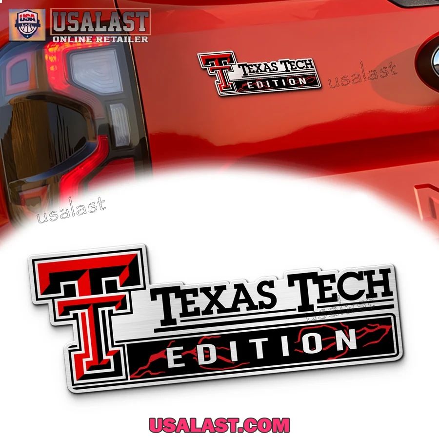 Texas Tech Red Raiders Edition Custom 3D Car Badge - Adult & Kids T-Shirts, Sweatshirts & Hoodies apparel design preview 1