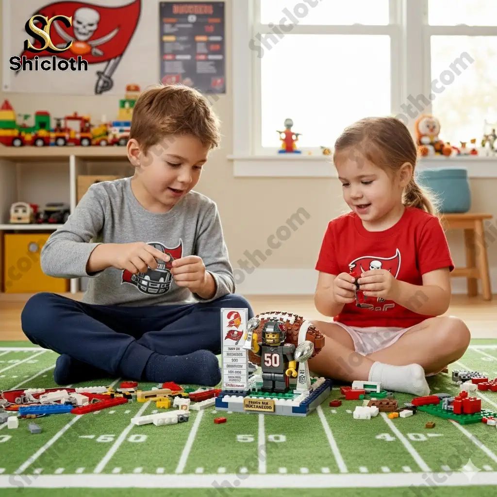 Tampa Bay Buccaneers 50th Anniversary Brick Edition - Adult & Kids T-Shirts, Sweatshirts & Hoodies apparel design preview 1