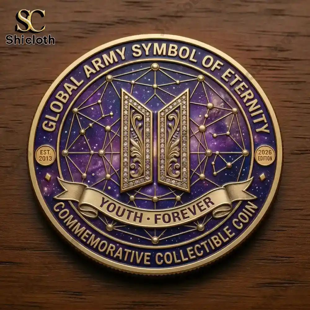 BTS 2026 Comeback Commemorative Coin - Adult & Kids T-Shirts, Sweatshirts & Hoodies apparel design preview 1