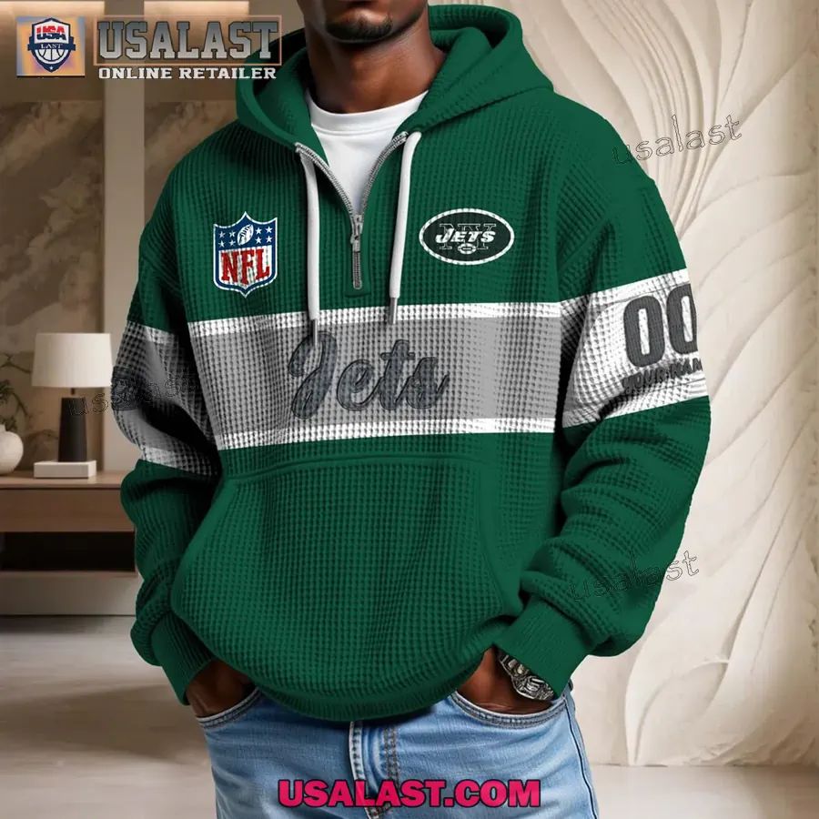 New York Jets Waffle Half Zip - Adult & Kids T-Shirts, Sweatshirts & Hoodies apparel design preview 1
