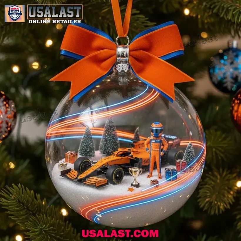 Mclaren Formula 1 Team Globe Christmas Ornament - Adult & Kids T-Shirts, Sweatshirts & Hoodies apparel design preview 1