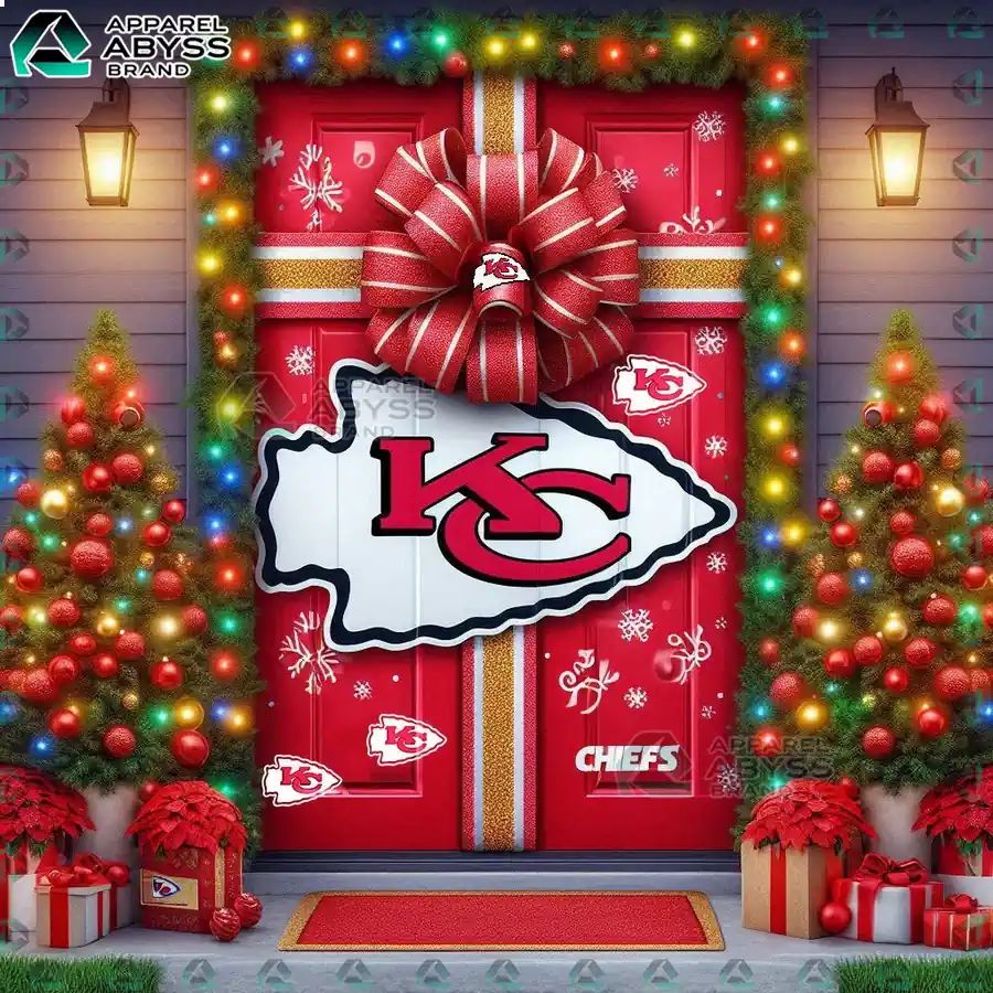 Kansas City Chiefs 3D Door Cover Gift Warp Papper - Adult & Kids T-Shirts, Sweatshirts & Hoodies apparel design preview 1