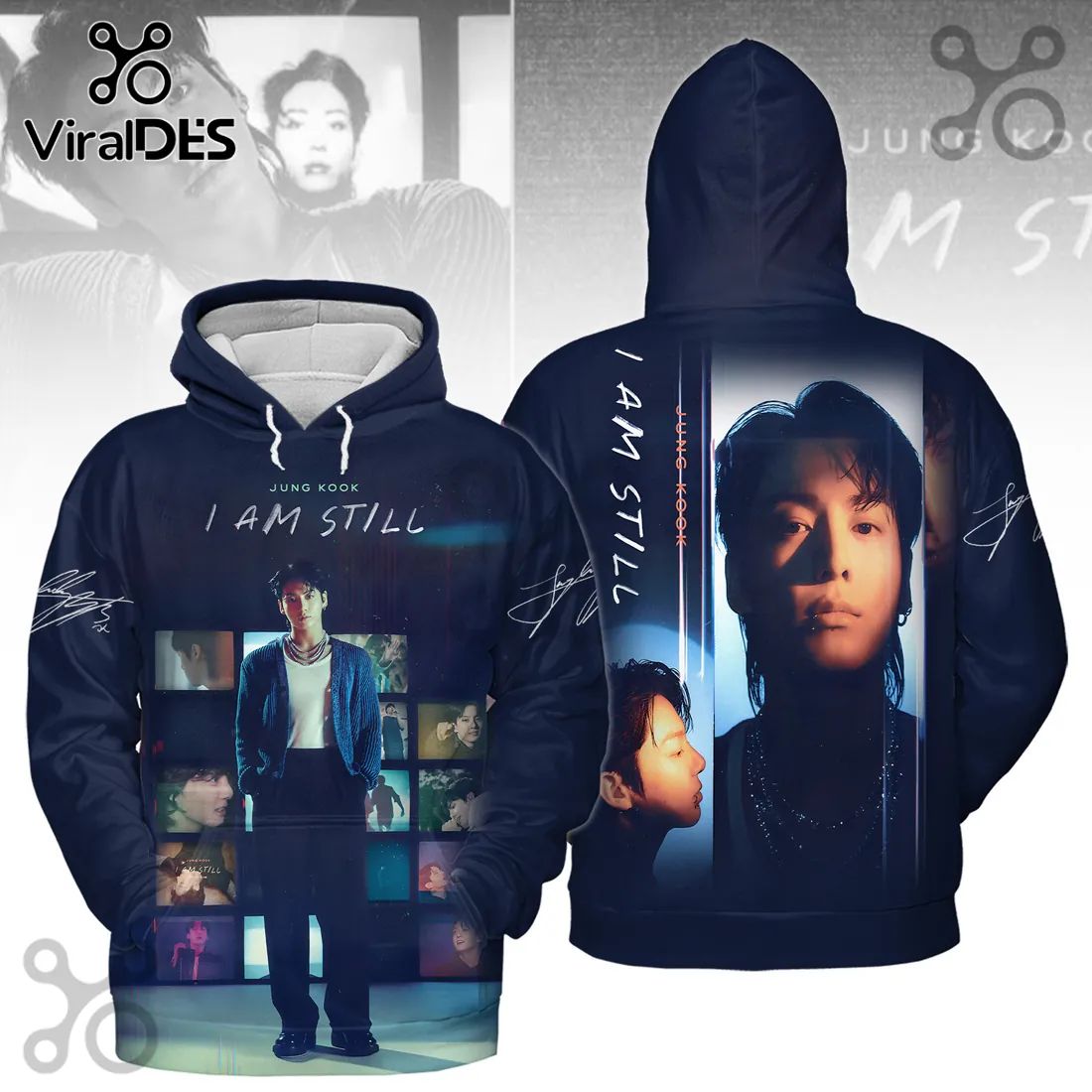 Jungkook I Am Still Navy Blue - Adult & Kids T-Shirts, Sweatshirts & Hoodies apparel design preview 1