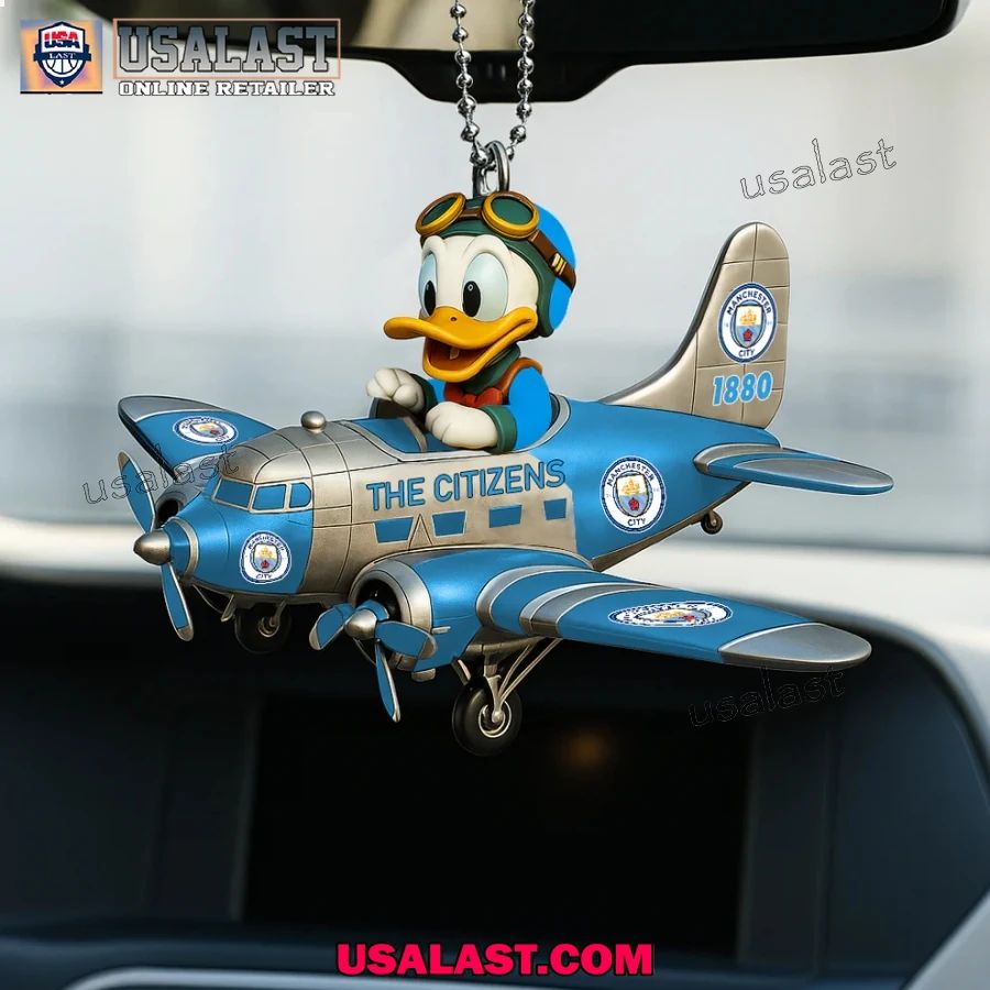 Manchester City x Donald Duck Christmas Hanging - Adult & Kids T-Shirts, Sweatshirts & Hoodies apparel design preview 1