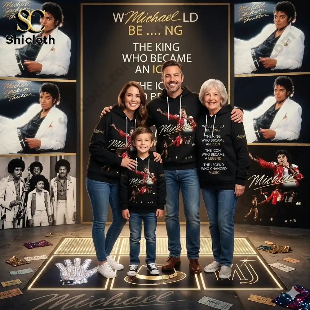King Legend Of Pop Michael Jackson 3D Apparel - Adult & Kids T-Shirts, Sweatshirts & Hoodies apparel design preview 1