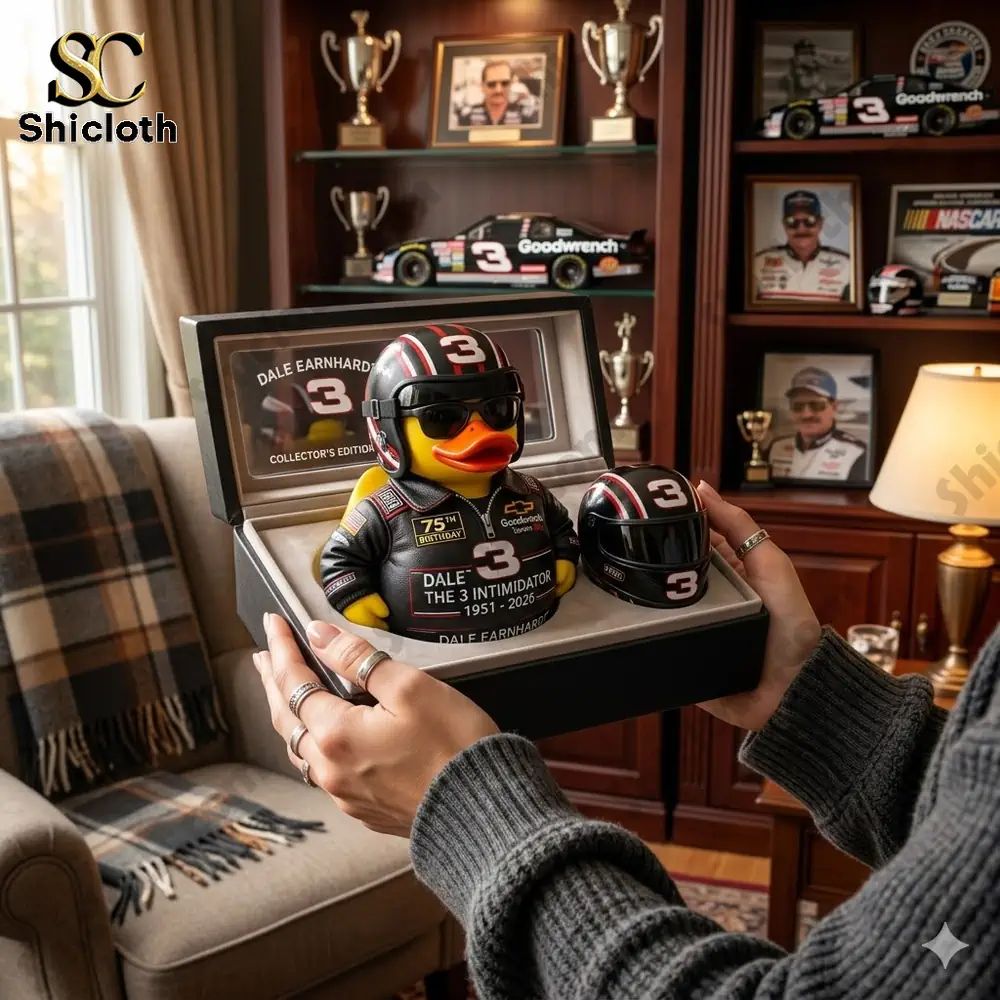 Dale Earnhardt The 3 Intimidator Resin Duck - Adult & Kids T-Shirts, Sweatshirts & Hoodies apparel design preview 1