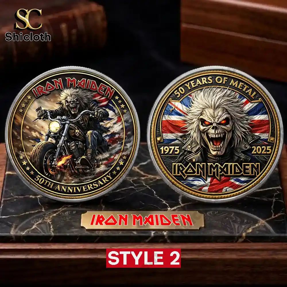 Iron Maiden Eddie 50th Anniversary Commemorative - Adult & Kids T-Shirts, Sweatshirts & Hoodies apparel design preview 1