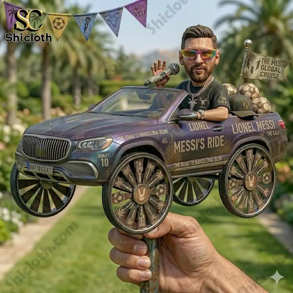 Leo Messi x Mercedes-Maybach S680 Wind Spinner For - Adult & Kids T-Shirts, Sweatshirts & Hoodies apparel design preview 1