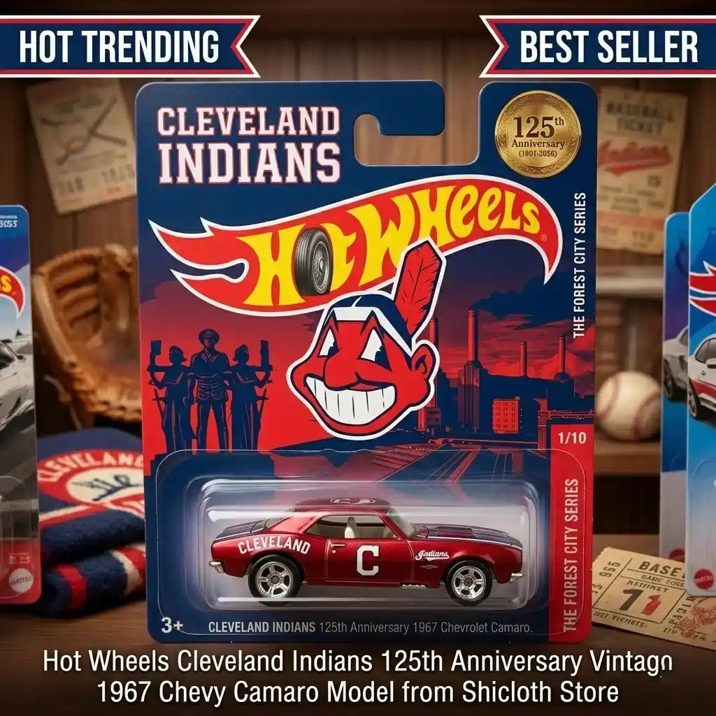 Wheels Cleveland Indians 125th Anniversary Vintage - Adult & Kids T-Shirts, Sweatshirts & Hoodies apparel design preview 1