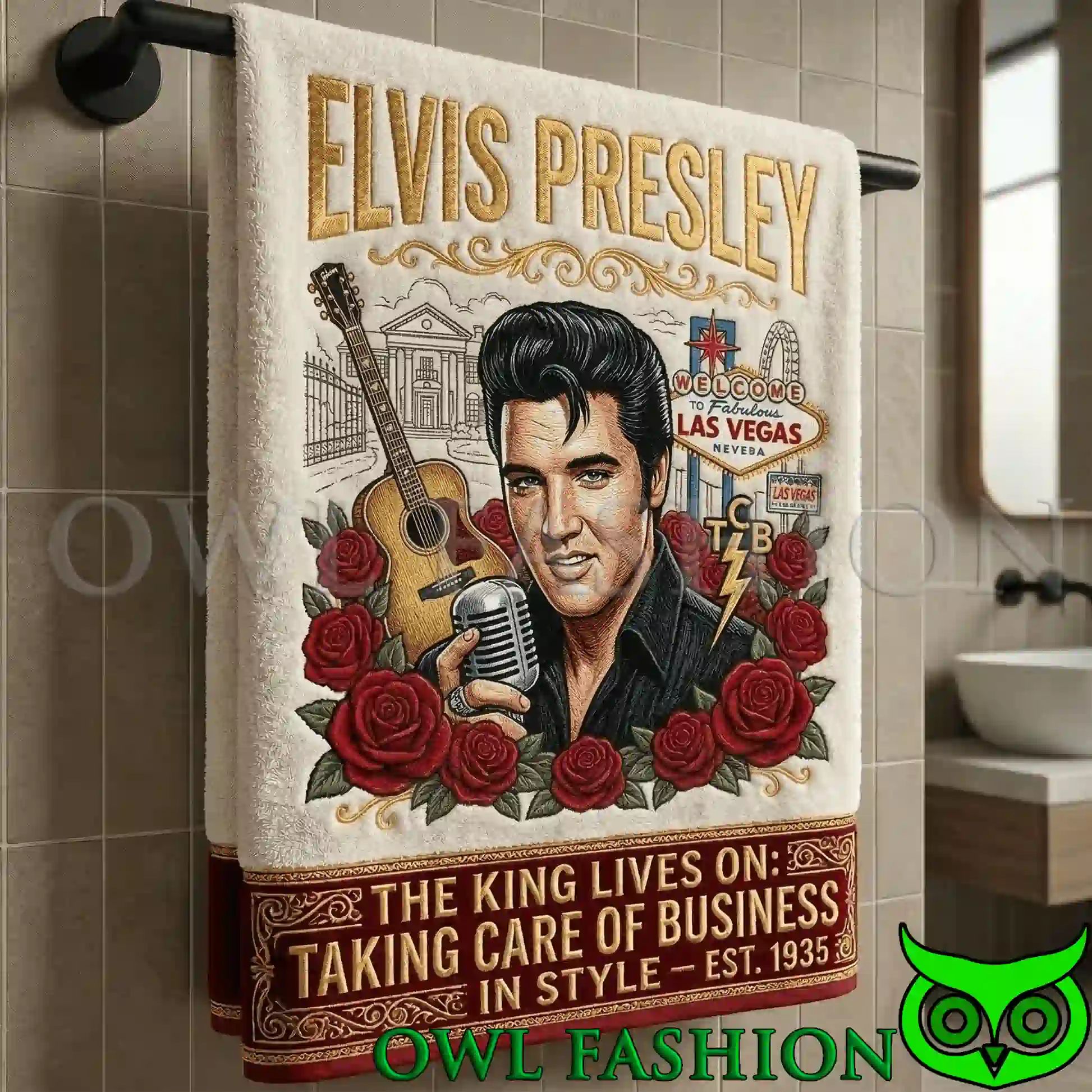 Elvis Presley Premium Bath Towels - Adult & Kids T-Shirts, Sweatshirts & Hoodies apparel design preview 1