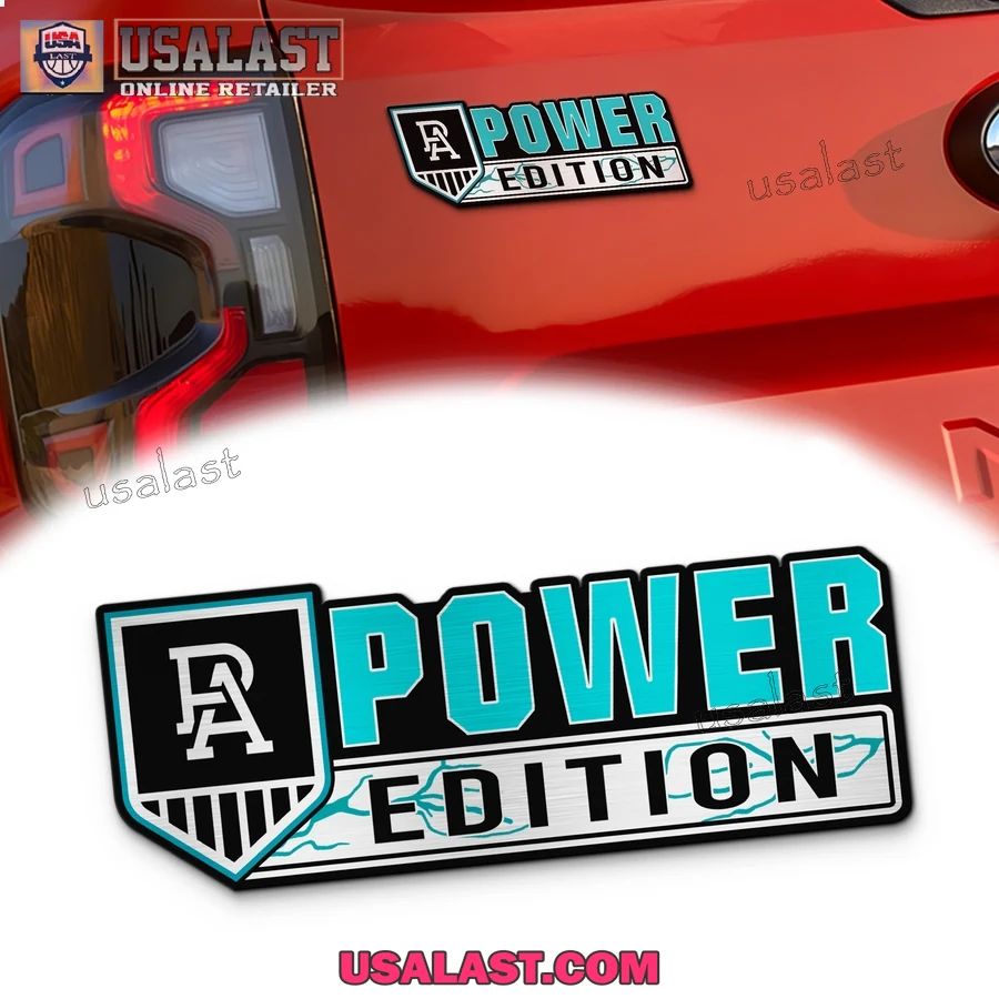 Port Adelaide Power Edition Custom 3D Car Badge - Adult & Kids T-Shirts, Sweatshirts & Hoodies apparel design preview 1