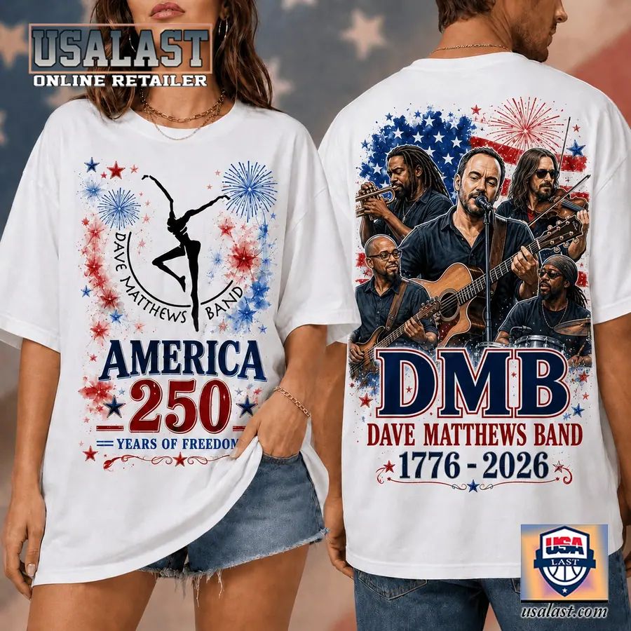 Dave Matthews Band Bless America 250th Anniversary 3D - Adult & Kids T-Shirts, Sweatshirts & Hoodies apparel design preview 1