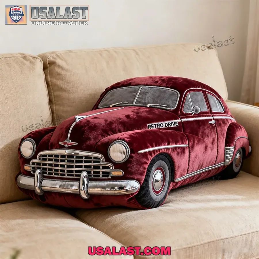 Personalized Classic Car Plush Pillow - Adult & Kids T-Shirts, Sweatshirts & Hoodies apparel design preview 1