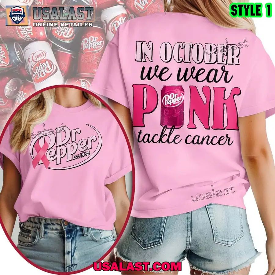 Dr Pepper Breast Cancer Awareness 3D - Adult & Kids T-Shirts, Sweatshirts & Hoodies apparel design preview 1