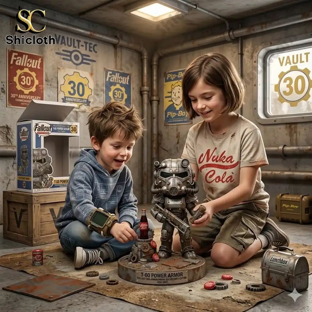 Fallout T-60 Power Armor 30th Anniversary Collector's - Adult & Kids T-Shirts, Sweatshirts & Hoodies apparel design preview 1