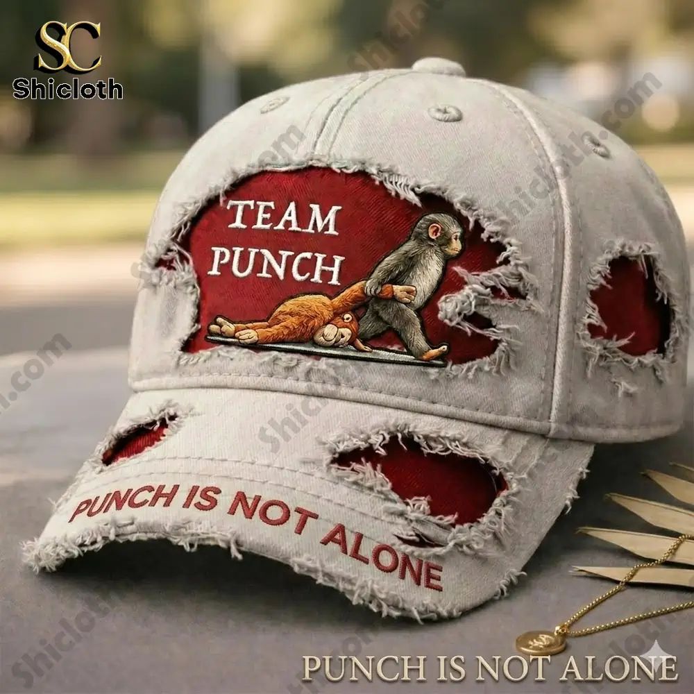 Trending Team Punch- Is Not Alone Cap Hat - Adult & Kids T-Shirts, Sweatshirts & Hoodies apparel design preview 1