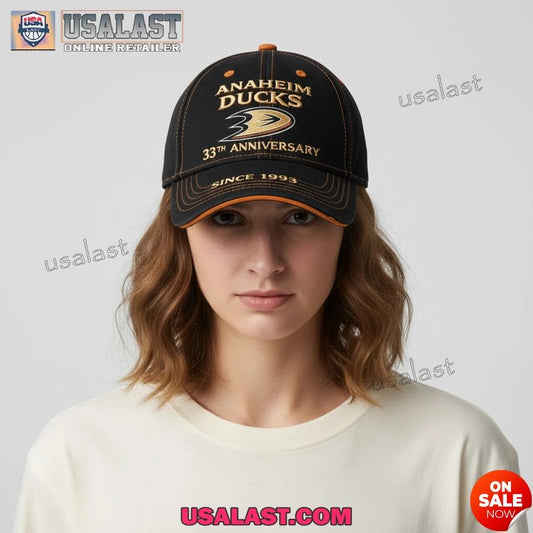 Anaheim Ducks 33rd Anniversary 1993-2026 Classic Cap - Adult & Kids T-Shirts, Sweatshirts & Hoodies apparel design preview 1