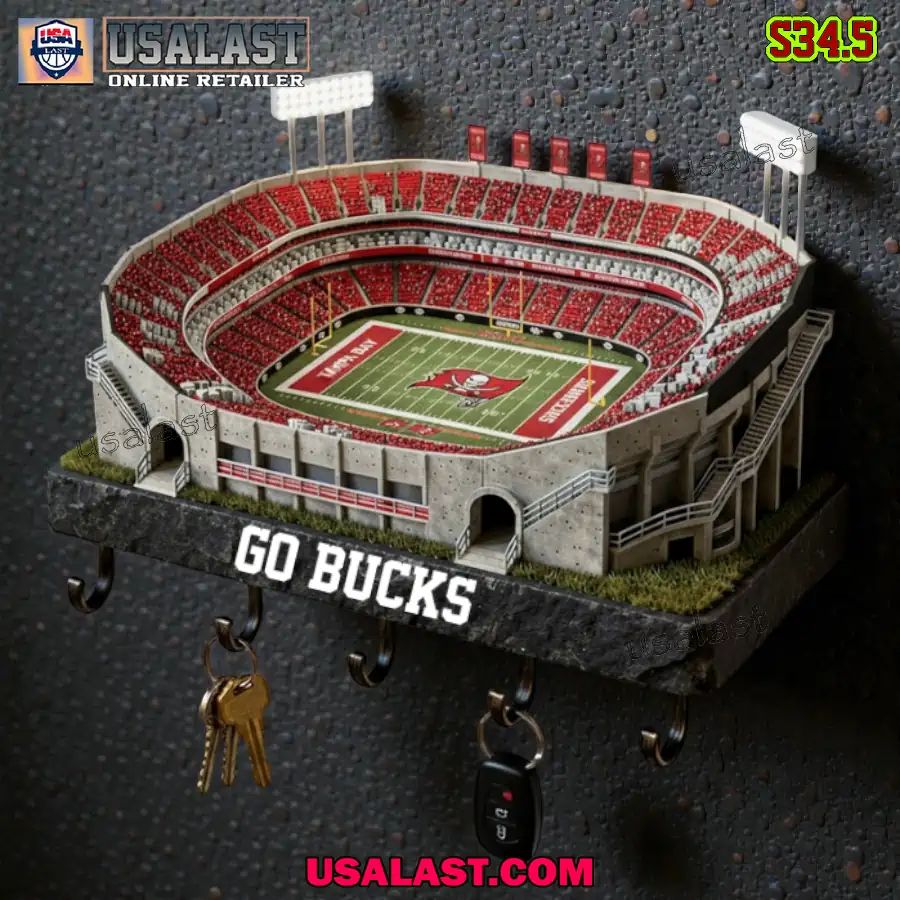 Tampa Bay Buccaneers Sports Stadium Key Hooks, Holder - Adult & Kids T-Shirts, Sweatshirts & Hoodies apparel design preview 1