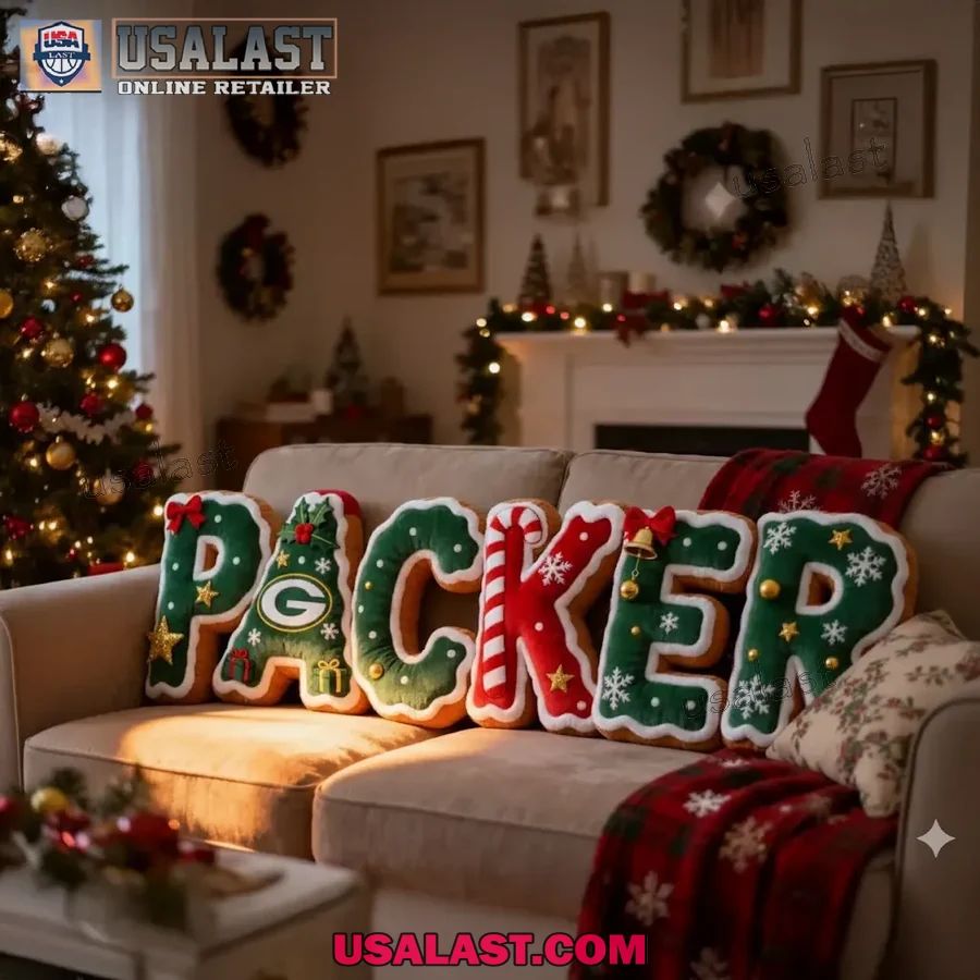 Green Bay Packers Christmas Plush Pillow - Adult & Kids T-Shirts, Sweatshirts & Hoodies apparel design preview 1