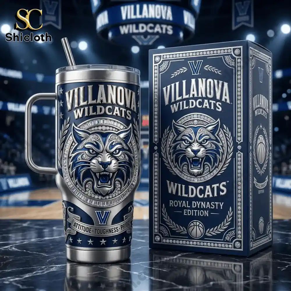 Villanova Wildcats Royal Dynasty Edition Tumbler - Adult & Kids T-Shirts, Sweatshirts & Hoodies apparel design preview 1