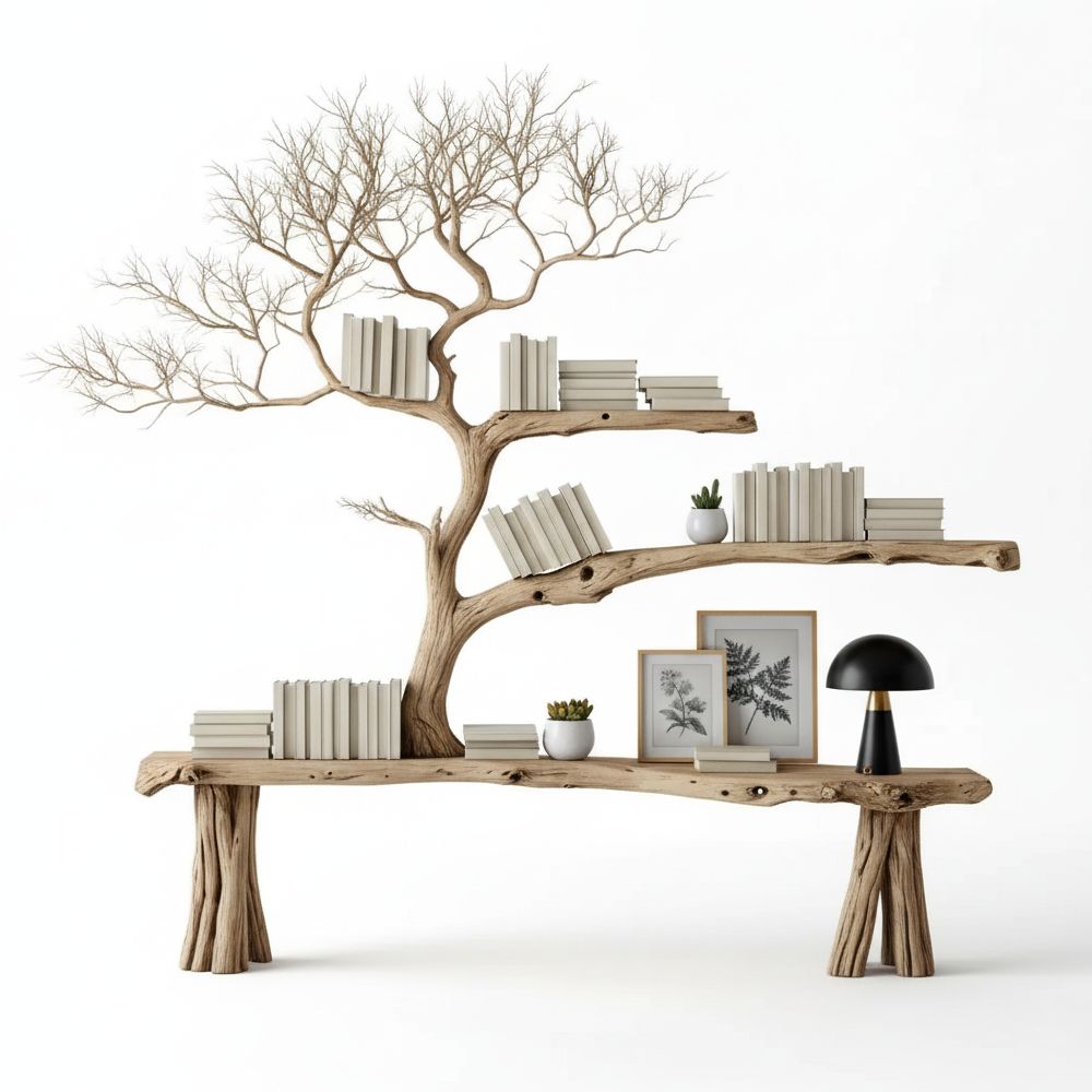 Handcrafted Console Table with Tree Branch Legs - Adult & Kids T-Shirts, Sweatshirts & Hoodies apparel design preview 1