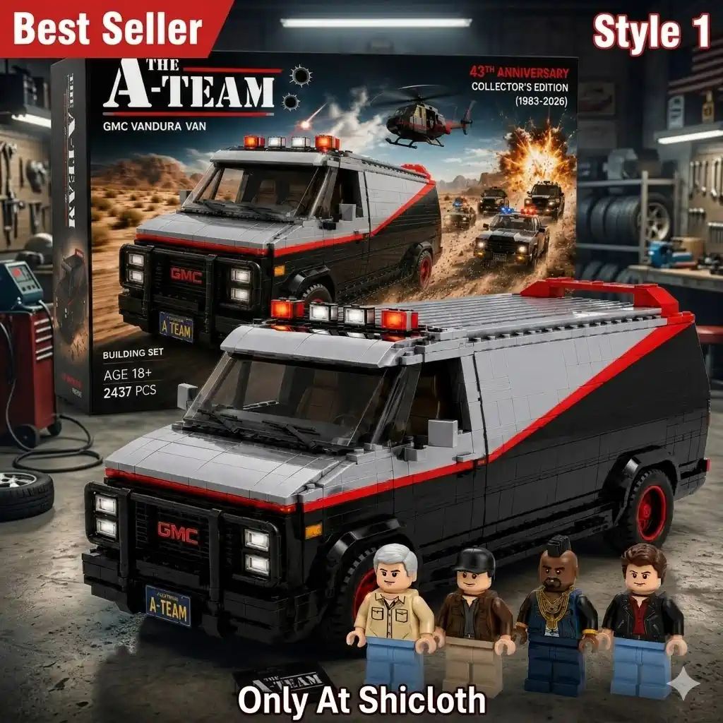 The A-Team 43rd Anniversary Collector Building Brick - Adult & Kids T-Shirts, Sweatshirts & Hoodies apparel design preview 1