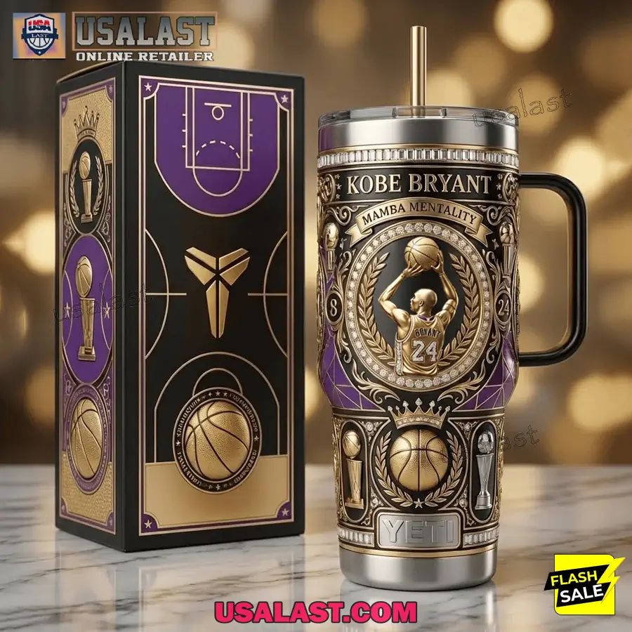 Kobe Bryant Mamba Mentality Tumbler With Handle - Adult & Kids T-Shirts, Sweatshirts & Hoodies apparel design preview 1