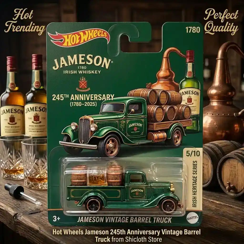 Wheels Jameson 245th Anniversary Vintage Barrel Truck - Adult & Kids T-Shirts, Sweatshirts & Hoodies apparel design preview 1
