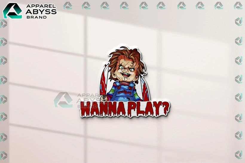 Chucky Doll Edition 3D Car Name Emblem Sticker - Adult & Kids T-Shirts, Sweatshirts & Hoodies apparel design preview 1