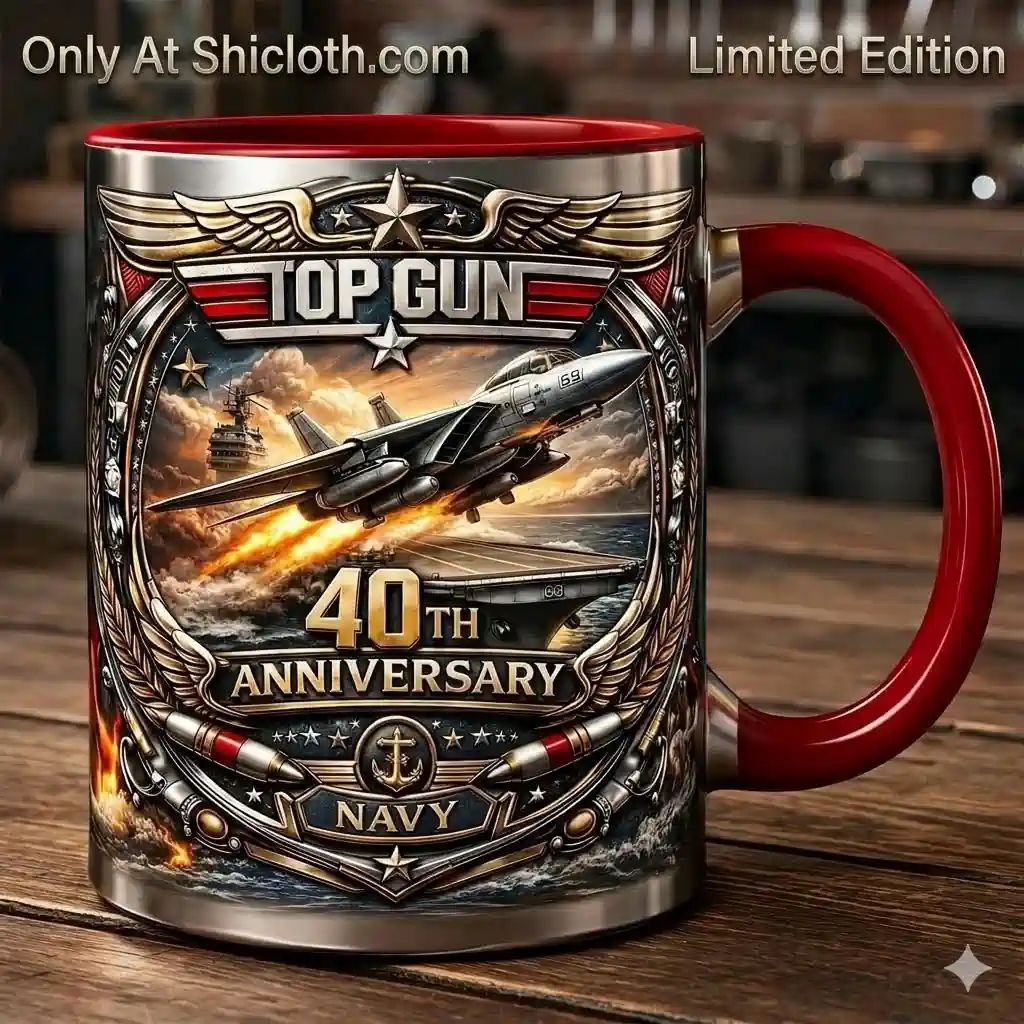 Gun 40th Anniversary Navy Fighter Pilot Commemorative - Adult & Kids T-Shirts, Sweatshirts & Hoodies apparel design preview 1