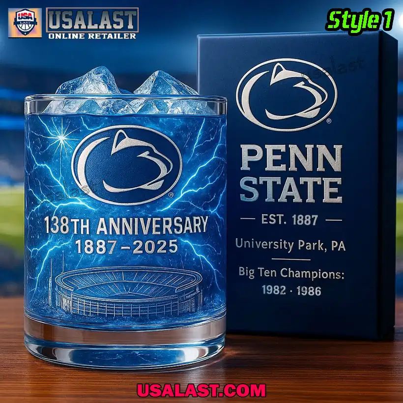 Penn State Nittany Lions 138th Anniversary Wine Glass - Adult & Kids T-Shirts, Sweatshirts & Hoodies apparel design preview 1
