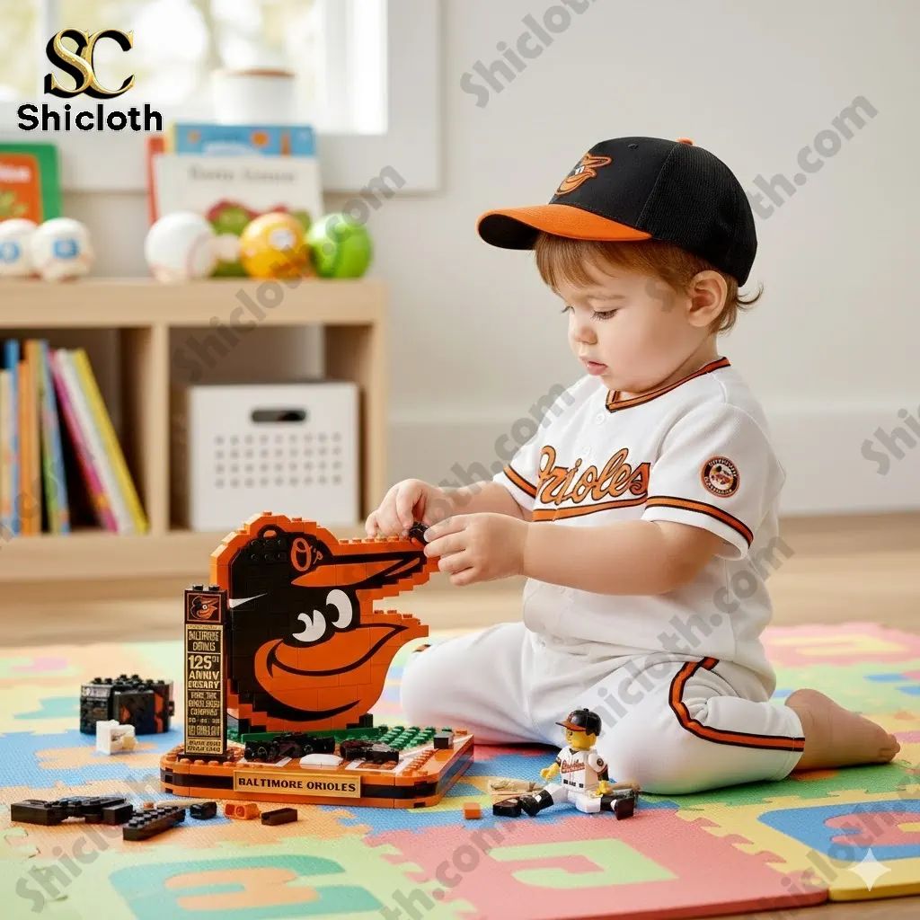 Baltimore Orioles 125th Anniversary Brick Edition - Adult & Kids T-Shirts, Sweatshirts & Hoodies apparel design preview 1