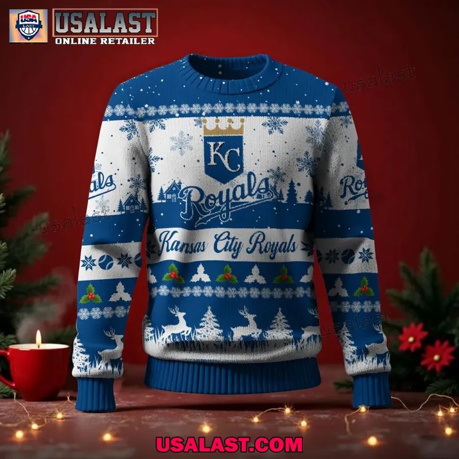 Kansas City Royals Ugly Christmas Sweater Jumper - Adult & Kids T-Shirts, Sweatshirts & Hoodies apparel design preview 1
