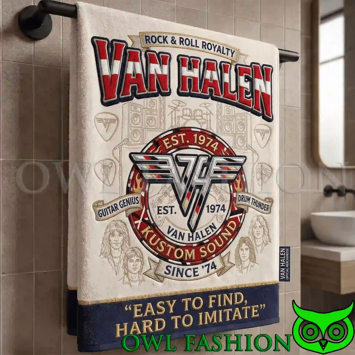 Van Halen Rock Roll Royalty Collection Premium Bath - Adult & Kids T-Shirts, Sweatshirts & Hoodies apparel design preview 1
