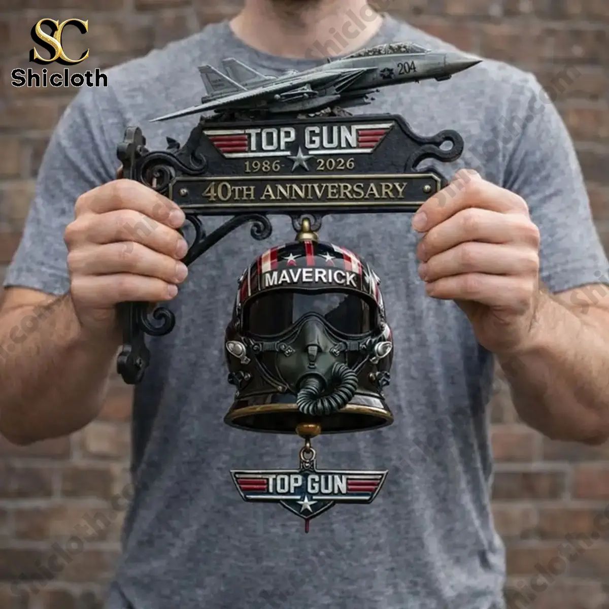 Gun 40th Anniversary Wall Bell - Adult & Kids T-Shirts, Sweatshirts & Hoodies apparel design preview 1