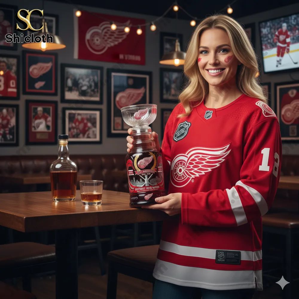 Detroit Red Wings 100Th Anniversary Stanley Cup - Adult & Kids T-Shirts, Sweatshirts & Hoodies apparel design preview 1