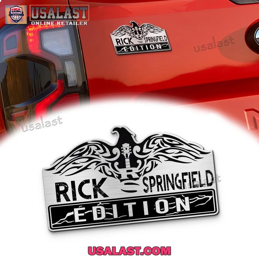 Rick Springfield Rock Edition 3D Car Badge Sticker - Adult & Kids T-Shirts, Sweatshirts & Hoodies apparel design preview 1