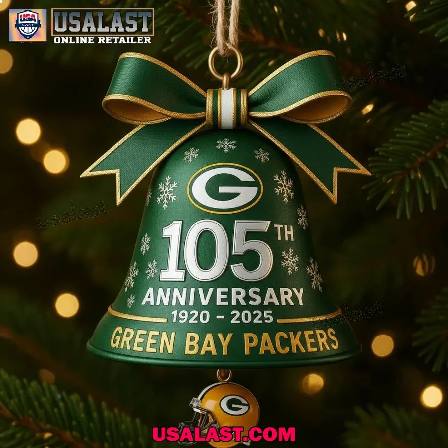 Green Bay Packers 2025 Christmas Bell Ornament - Adult & Kids T-Shirts, Sweatshirts & Hoodies apparel design preview 1