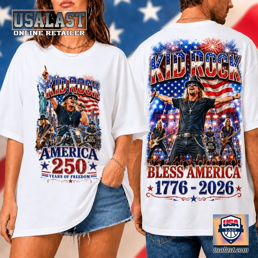 Kid Rock Bless America 250th Anniversary 3D - Adult & Kids T-Shirts, Sweatshirts & Hoodies apparel design preview 1