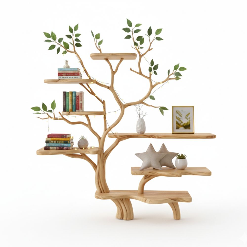Floor Bookshelf Driftwood Art Handmade Home Decor - Adult & Kids T-Shirts, Sweatshirts & Hoodies apparel design preview 1