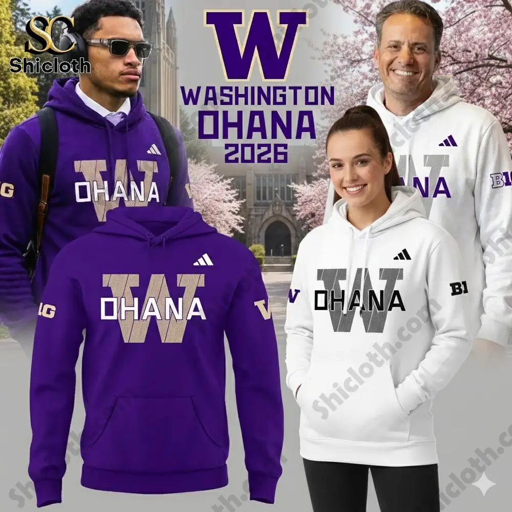 Washington Huskies Ohana 2026 Limited Edition - Adult & Kids T-Shirts, Sweatshirts & Hoodies apparel design preview 1
