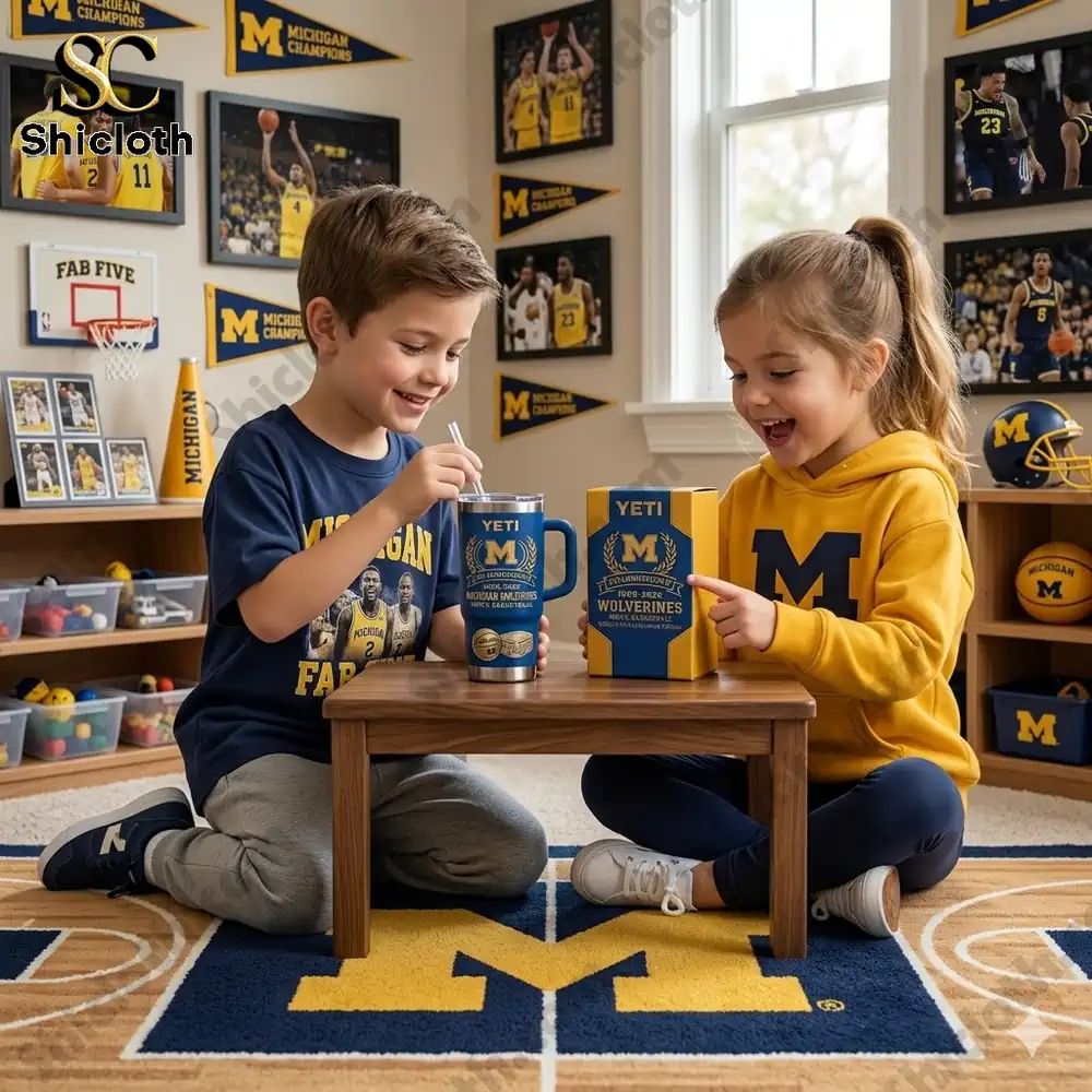 Michigan Wolverines 118th Anniversary Tumbler With - Adult & Kids T-Shirts, Sweatshirts & Hoodies apparel design preview 1