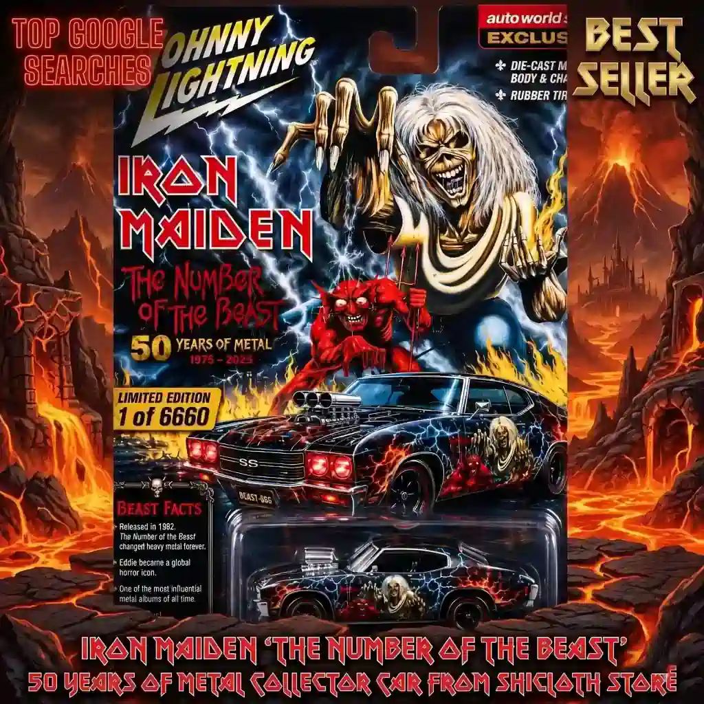 Iron Maiden 'The Number of Beast' 50 Years Metal - Adult & Kids T-Shirts, Sweatshirts & Hoodies apparel design preview 1