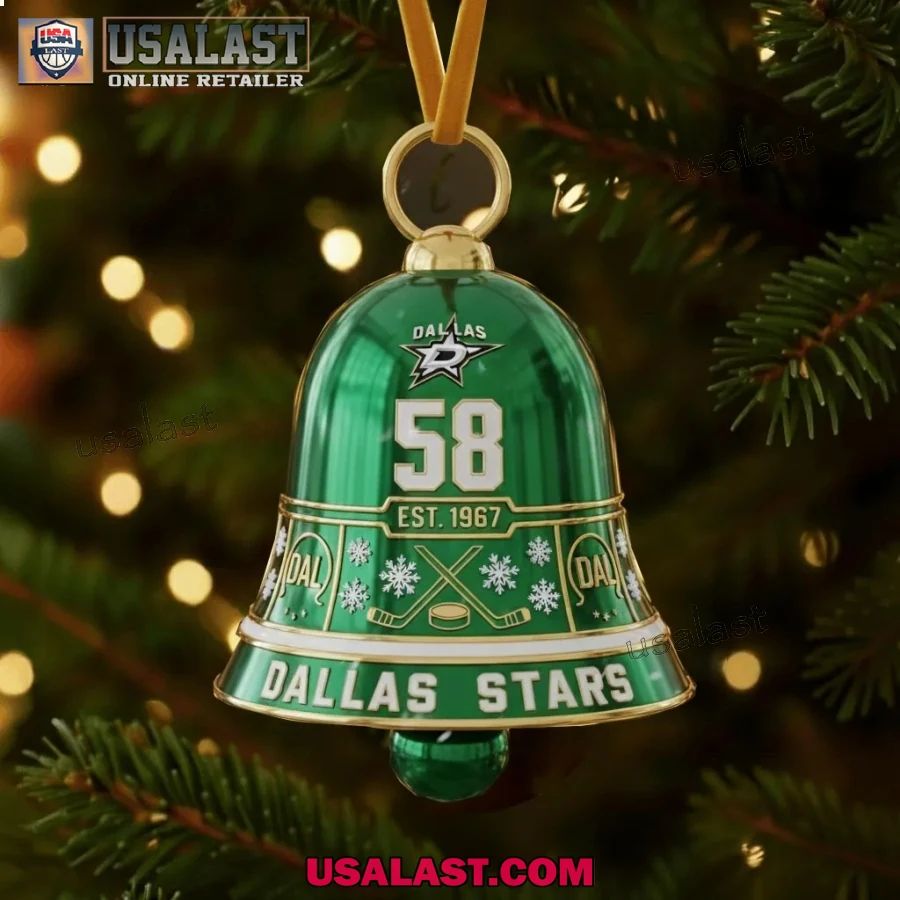 Dallas Stars 58th Anniversary Christmas Bell - Adult & Kids T-Shirts, Sweatshirts & Hoodies apparel design preview 1
