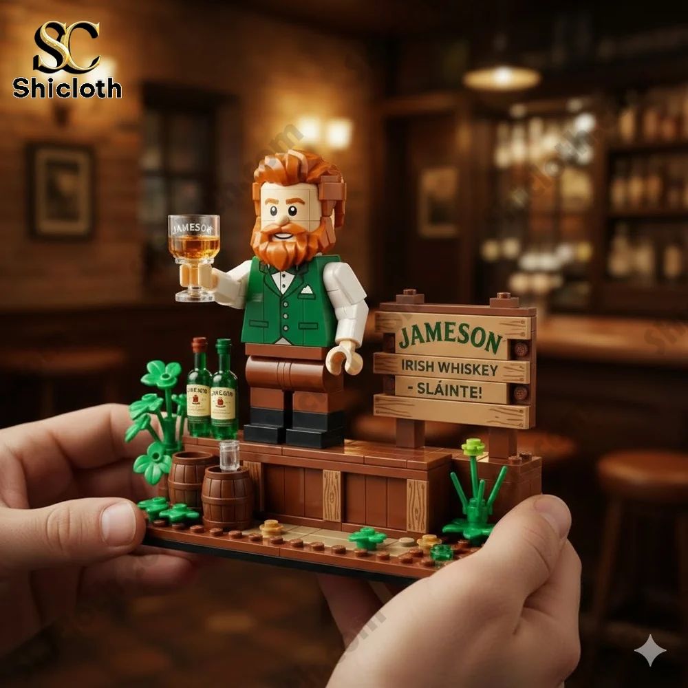 Jameson Irish Whiskey Sláinte Building Brick - Adult & Kids T-Shirts, Sweatshirts & Hoodies apparel design preview 1