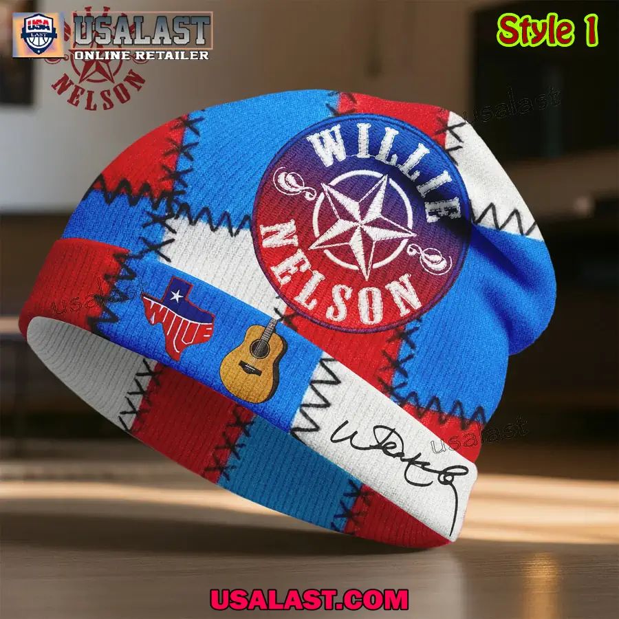 Willie Nelson Premium Beanie Hat - Adult & Kids T-Shirts, Sweatshirts & Hoodies apparel design preview 1