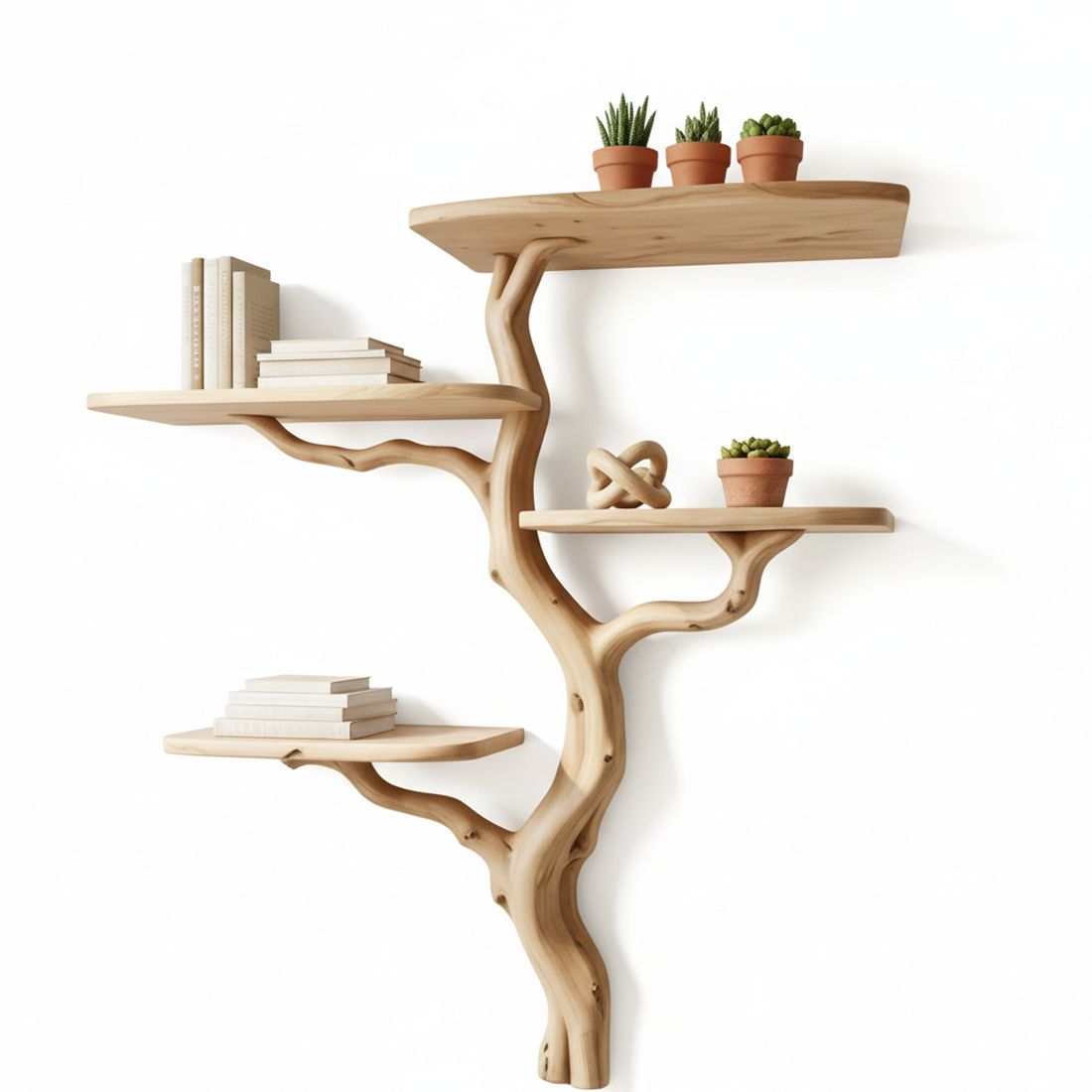 Handcrafted Tree Branch Bookshelf Eco-Friendly Home - Adult & Kids T-Shirts, Sweatshirts & Hoodies apparel design preview 1