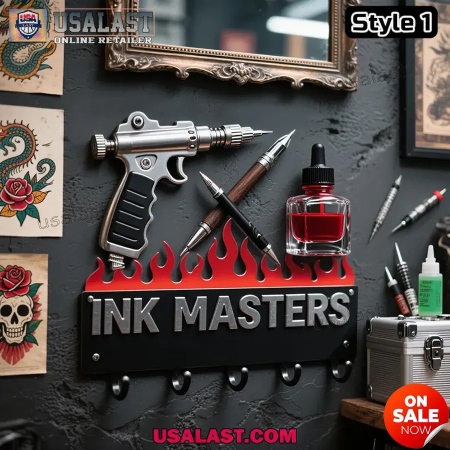 Personalized Tattoo Themed Wall Key Holder - Adult & Kids T-Shirts, Sweatshirts & Hoodies apparel design preview 1
